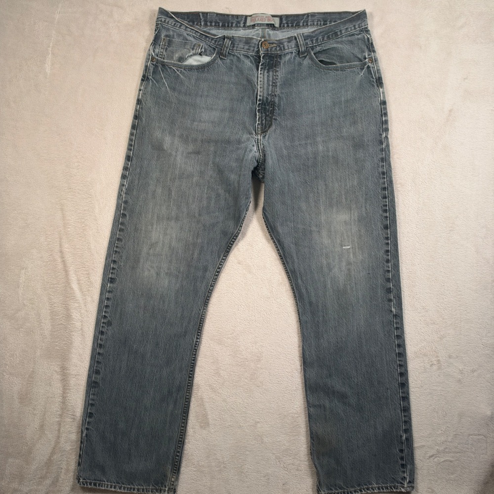Wrangler Relaxed Boot Cut Jeans Mens 38x32 Blue Medium Wash